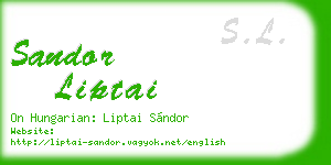 sandor liptai business card