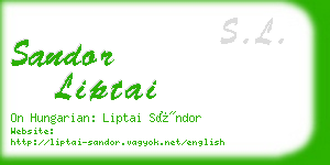sandor liptai business card